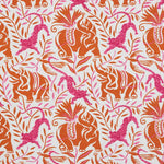 Colourful red and orange Christopher Farr La Jungle Fabric Upholstery