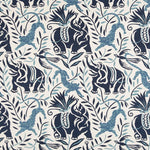 Colourful blue and white Christopher Farr La Jungle Fabric Upholstery