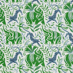 Colourful green blue and white Christopher Farr La Jungle Fabric Upholstery