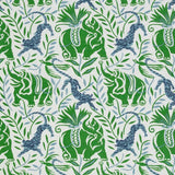 Colourful green blue and white Christopher Farr La Jungle Fabric Upholstery
