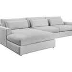 Light grey sectional contemporary sleek design