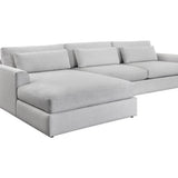 Light grey sectional contemporary sleek design