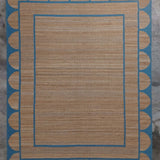 Scalloped edge jute rug in blue From Jaipur with Love