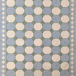 From Jaipur With Love tile blue white and green jute rug 