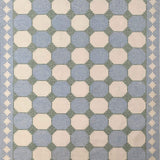From Jaipur With Love tile blue white and green jute rug 